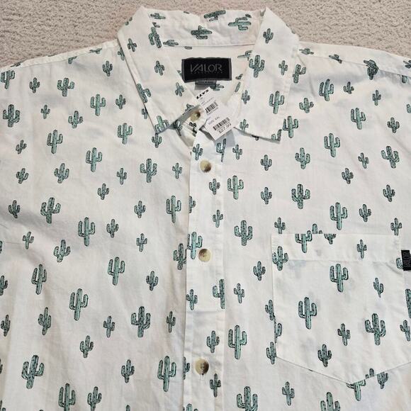 NWT Valor Collective Cactus Short Sleeve Casual Button-up Shirt Men's XXL - Picture 2 of 11
